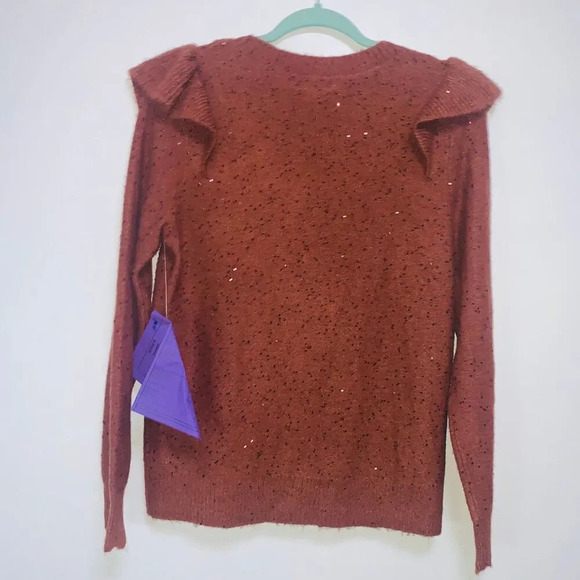 Women’s LC Lauren Conrad sweater size M, color ginger snap sparkle - Picture 3 of 4